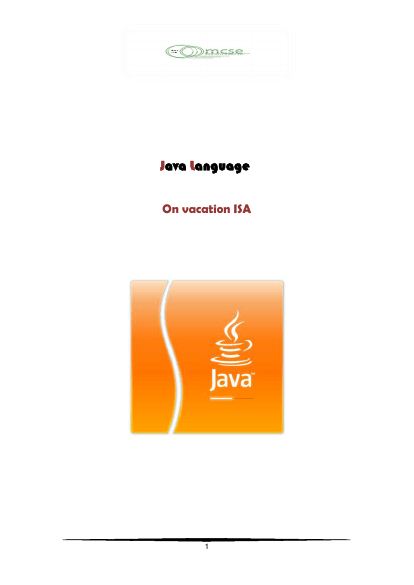 مدرس اول Java Language