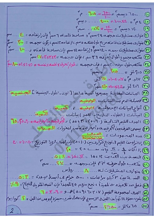 مدرس دوت كوم مراجعة نهائية في الرياضيات للصف السادس الابتدائي ترم أول 2022 أ/ طارق عبد العاطي	