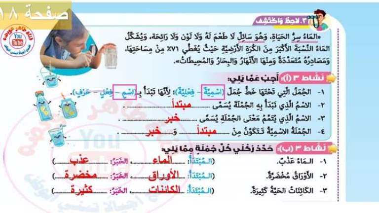 مدرس دوت كوم حل كتاب المدرسة لغة عربية للصف الرابع الابتدائي ترم ثاني 2022 أ/ طاهر عبد العزيز	