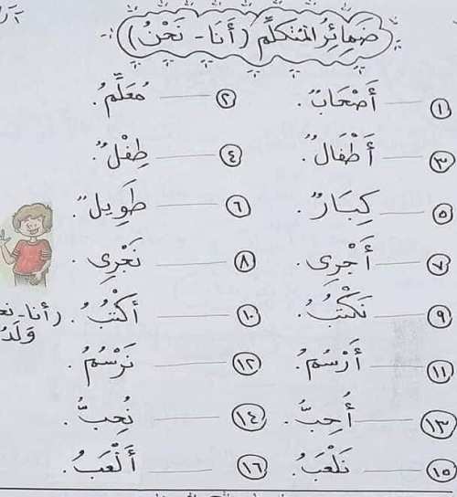 تدريبات لغة عربية للصف الأول الإبتدائي ترم أول 2022	 | موقع مدرس دوت كوم  | اللغة العربية  الصف الاول الابتدائى الترم الاول | طالب اون لاين