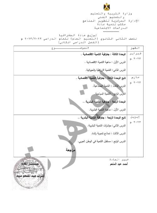 الدراسات الاجتماعية أربع أقسام