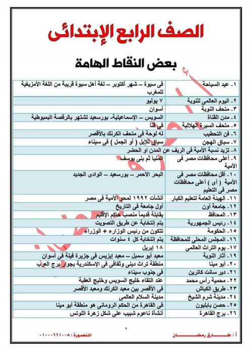 مدرس دوت كوم مراجعة دراسات للصف الرابع الابتدائي ترم ثاني 2023 أ/ طارق رمضان	