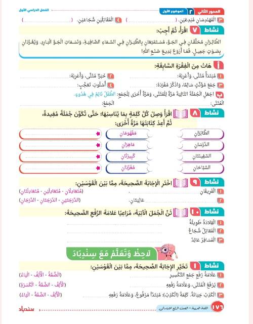 شرح المبتدأ والخبر فى اللغة العربية من كتاب سندباد للصف سنتر نسائم