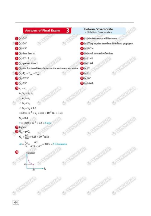 مدرس دوت كوم الاختبارات النهائية Physics من كتاب المعاصر بالإجابات فى الفيزياء لغات للصف الثانى الثانوى الترم الاول 2024	