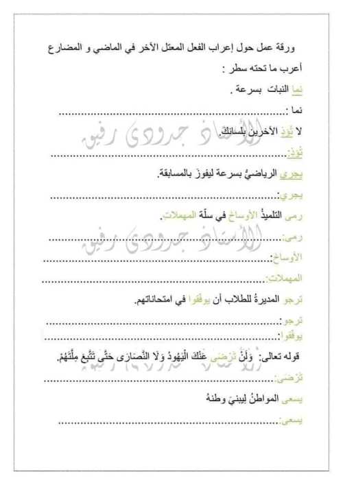 مدرس دوت كوم مذكرة لغة عربية (نحو) الصف الخامس الابتدائى الترم الثانى أ/ جدودى رفيق	