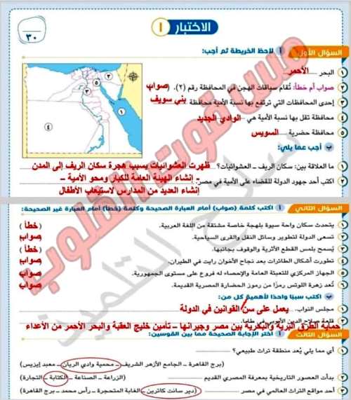 مدرس دوت كوم المراجعة النهائية دراسات اجتماعية للصف الرابع الابتدائي الترم الثاني أ/ قوت القلوب	