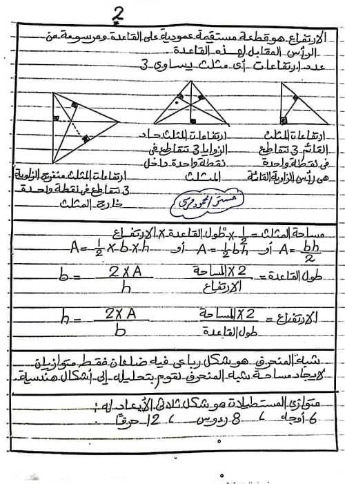 مدرس اول مذكرة فى مادة الرياضيات الصف السادس الابتدائى الترم الثانى أ/ محمود مرسى	
