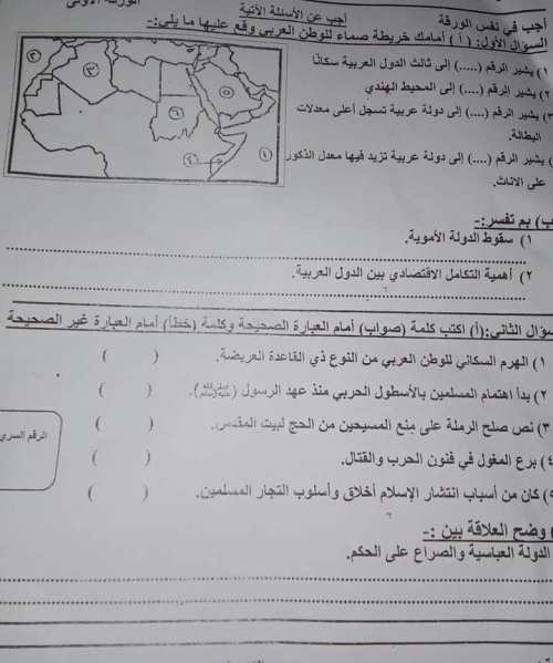 مدرس اول امتحان دراسات اجتماعية محافظة دمياط للصف السادس الابتدائي الترم الثانى 2024	