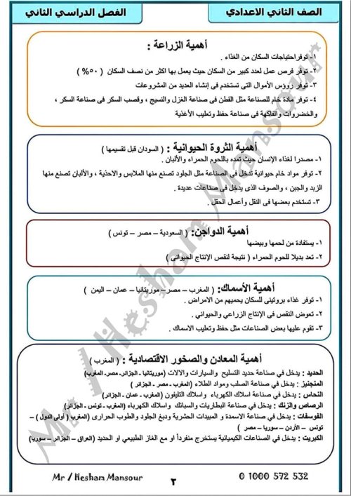 مدرس دوت كوم مراجعة الدراسات الاجتماعية للصف الثاني الإعدادي الترم الثاني أ/ حسام منصور	