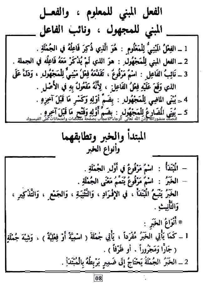 مدرس اول قواعد اللغة العربية	
