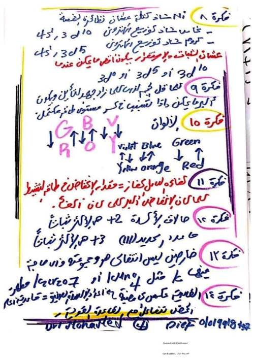مدرس اول مراجعة فى مادة الكيمياء الصف الثالث الثانوى أ/ محمد ضيف 