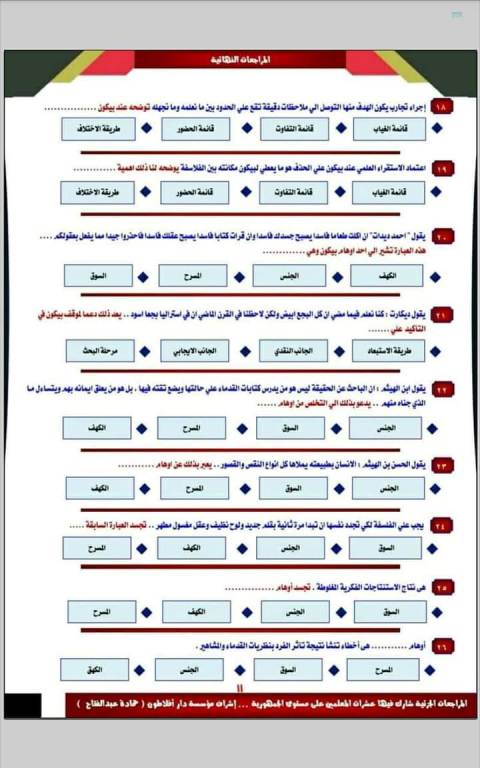 مدرس دوت كوم مراجعة منطق للثانويه العامه