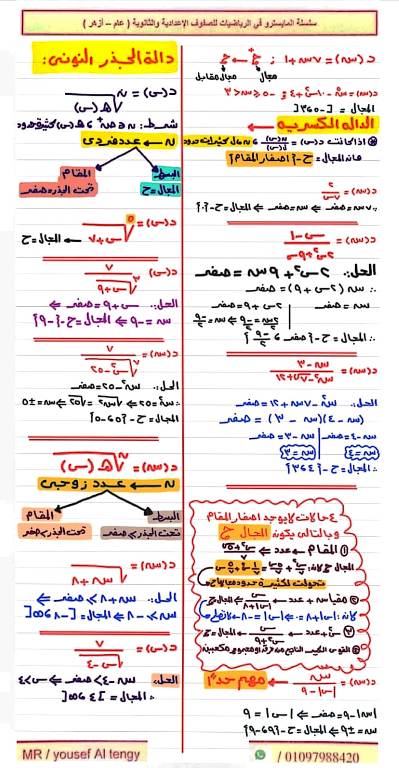 مدرس دوت كوم مذكره في  الجبر للصف الثاني الثانوي أ/ يوسف