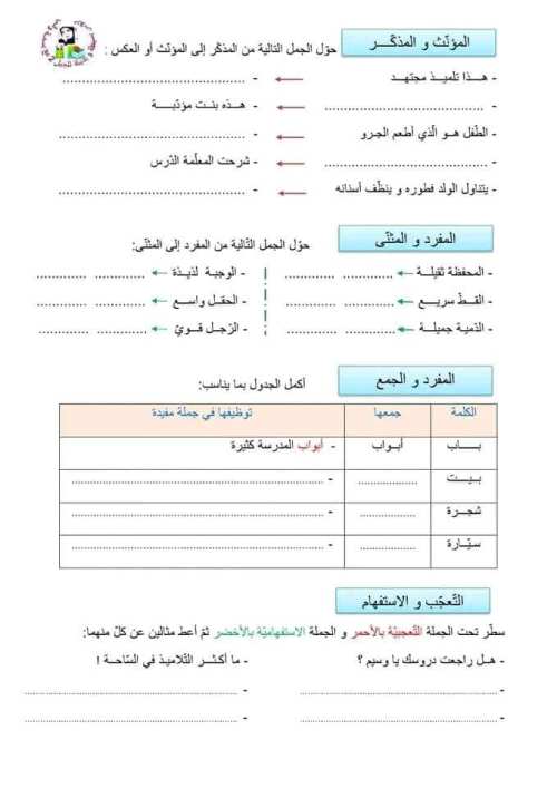 مدرس دوت كوم مراجعة قيمة الصف الثالث الابتدائي الترم الاول أ/ ام يونس