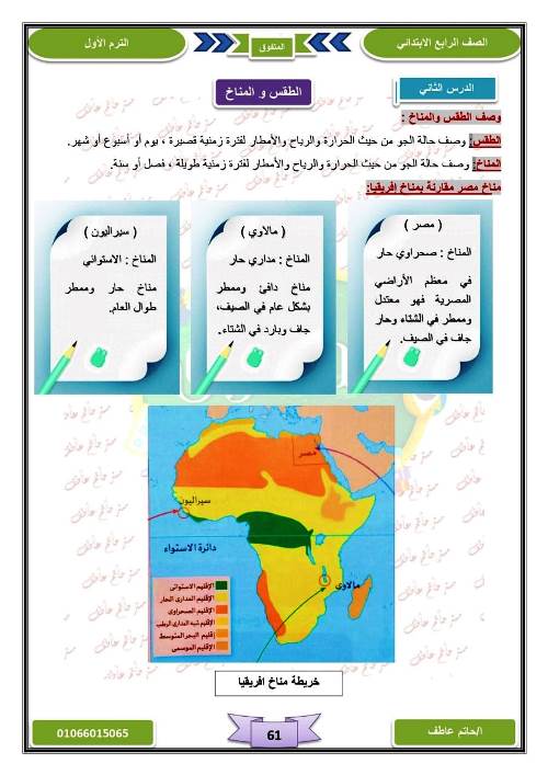 مدرس دوت كوم مذكرة فى الدراسات الاجتماعية الصف الرابع الابتدائى الترم الاول أ/ حاتم عاطف