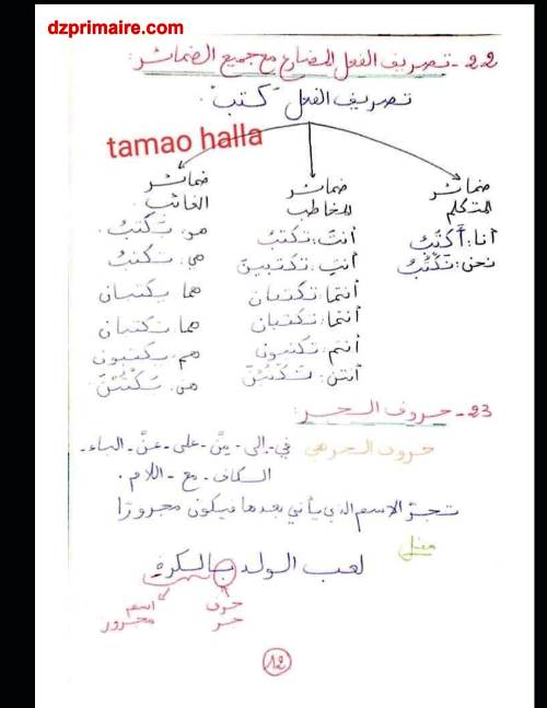 مدرس دوت كوم ملخص قواعد اللغة العربية الفصل الاول الصف الرابع الابتدائى الترم الاول