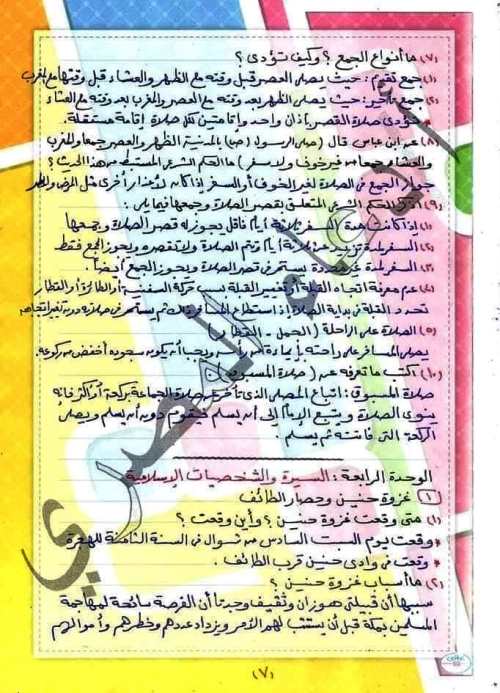 مدرس دوت كوم ملخص منهج التربية الدينية الإسلامية الصف الثاني الاعدادي الترم الاول أ/ دعاء المصري