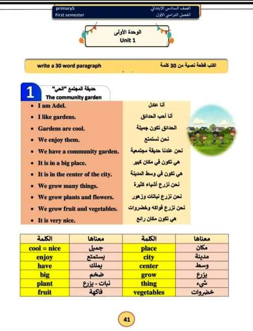 مدرس اول براجرافات فى اللغة الانجليزية الصف الرابع والخامس والسادس الابتدائي 