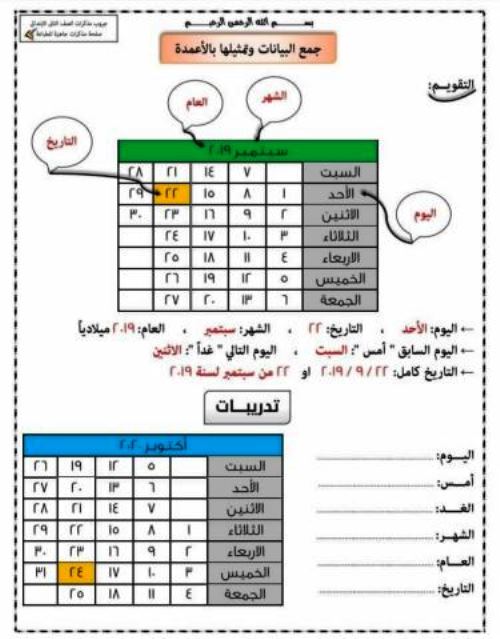 مدرس دوت كوم مذكرة فى مادة الحساب الصف الثانى الابتدائى الترم الاول أ/ مصطفى الكيلانى 