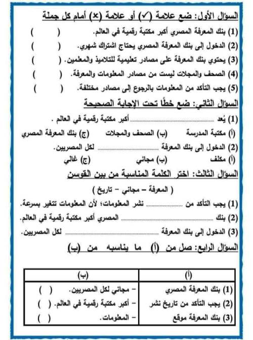 مدرس دوت كوم مذكرة مهارات مهنية الصف الخامس الابتدائى الترم الاول 