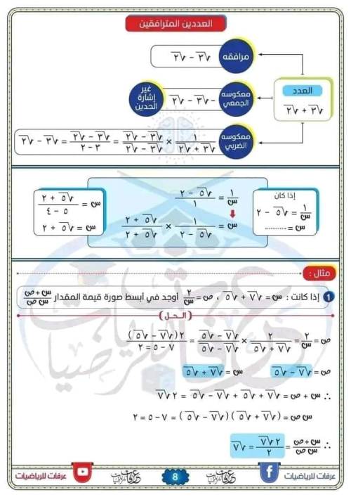 مدرس دوت كوم مفاتيح الجبر والهندسة للصف الثاني الاعدادي الترم الاول أ/ احمد عرفات 