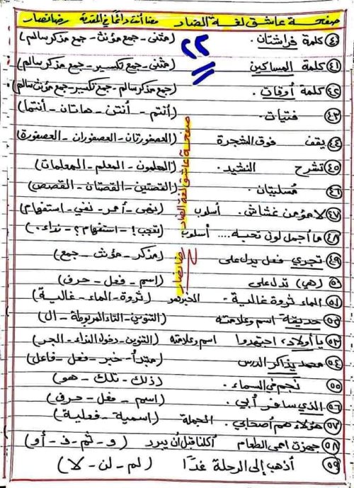 مدرس دوت كوم مذكرة فى اللغة العربية الصف الرابع الابتدائى الترم الاول أ/ رضا نصار 