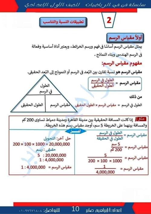 مدرس دوت كوم مذكرة فى مادة الرياضيات الصف الاول الاعدادى الترم الاول أ/ ابراهيم صابر 