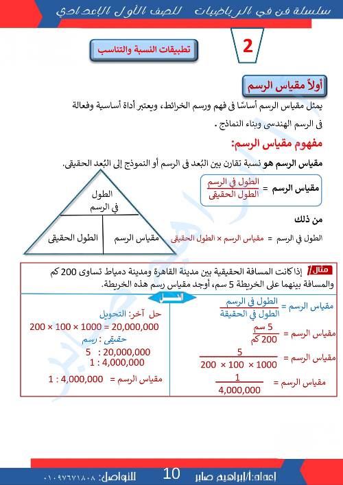 مدرس دوت كوم مذكره في الرياضيات الصف الاول الاعدادي الترم الاول أ/ ابراهيم صابر 