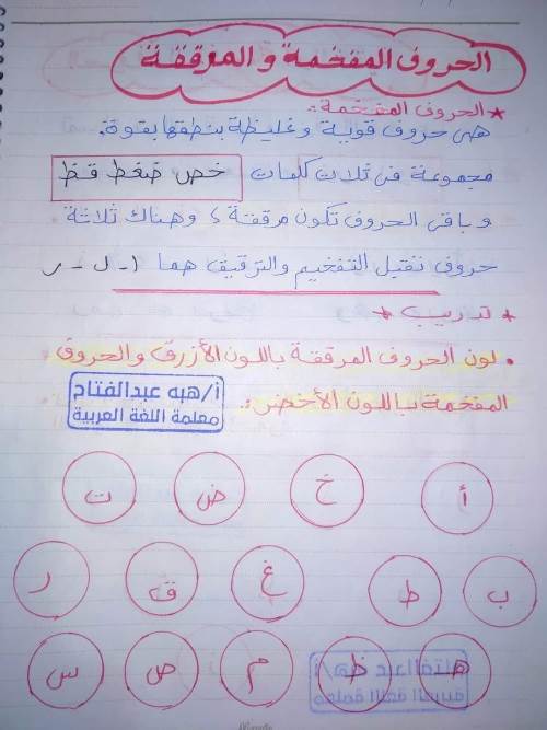 مدرس اول تأسيس في اللغة العربية للمراحل الابتدائيه أ/ هبه عبدالفتاح