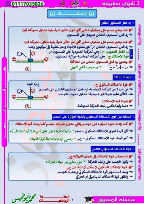 مدرس دوت كوم مذكرة فى الرياضيات التطبيقية الصف الثانى الثانوى الترم الاول أ/ محمد ابو خميس 