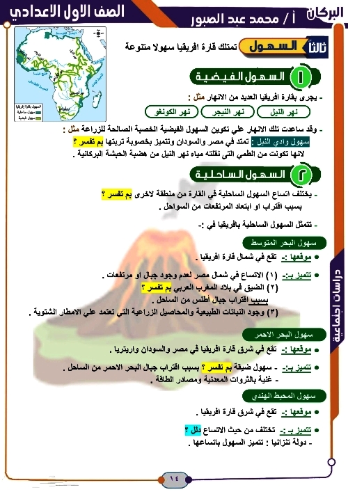 مدرس دوت كوم الدرس الثاني فى مادة الدراسات الاجتماعية الصف الاول الاعدادى الترم الاول أ/ محمد عبد الصبور 