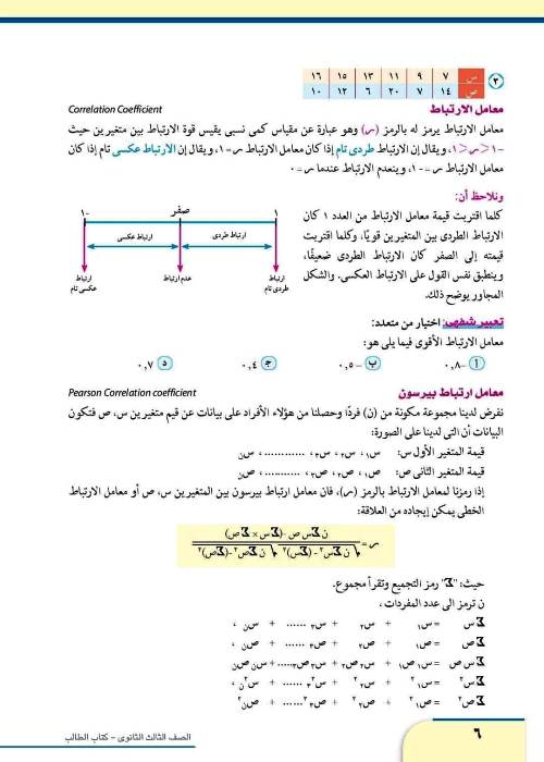 مدرس دوت كوم كتاب الاحصاء الصف الثالث الثانوى 