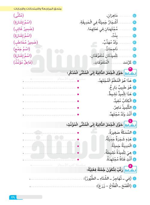 مدرس دوت كوم مراجعة ( نحو ) الصف الرابع الابتدائي الترم الاول 