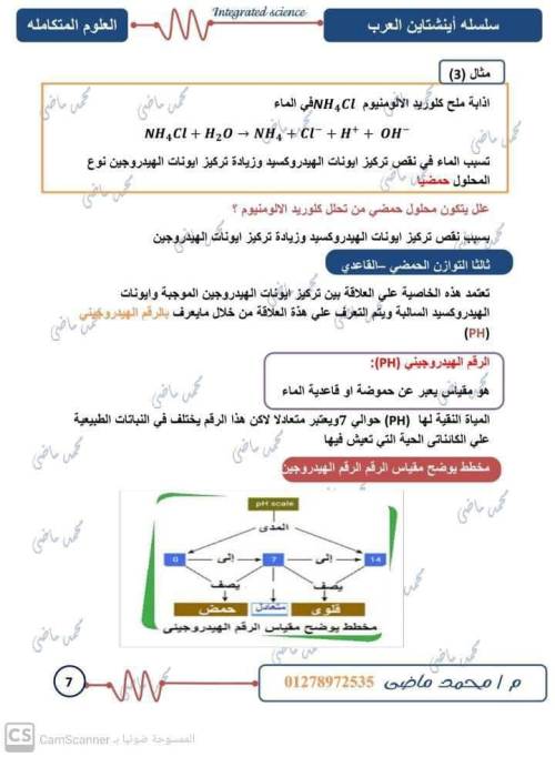 مدرس دوت كوم مذكره في مادة العلوم الصف الاول الثانوي الترم الاول أ/  محمد ماضي 