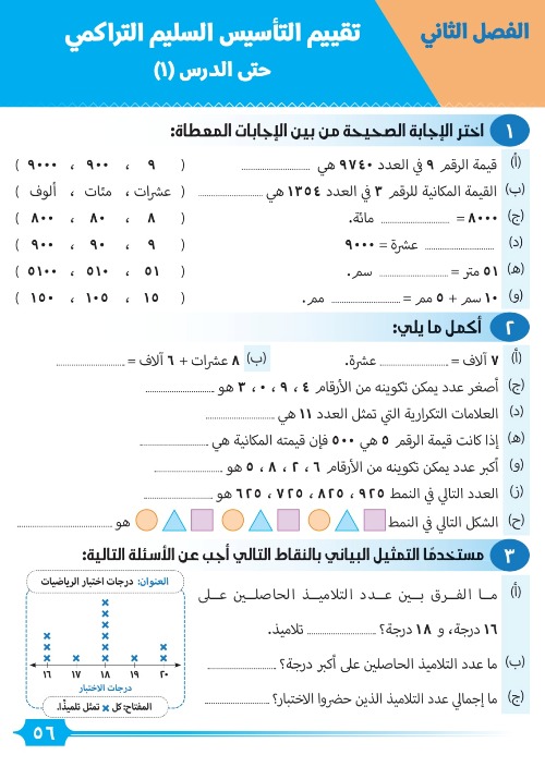 مدرس اون لاين دوت كوم تأسيس في الرياضيات الصف الثالث الابتدائي الترم الاول أ/ حامد البيومي مدرس دوت كوم