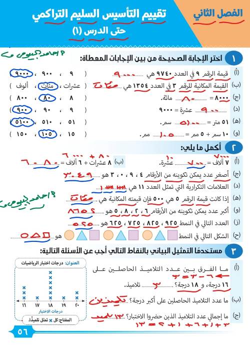 مدرس دوت كوم تأسيس في الرياضيات الصف الثالث الابتدائي الترم الاول أ/ حامد البيومي