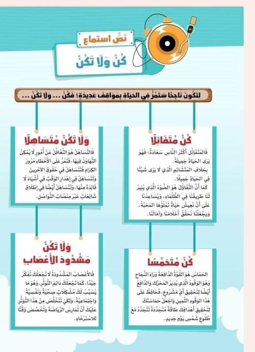 مدرس اول مراجعه لغة عربية للصف السادس الابتدائي الفصل الدراسي الأول