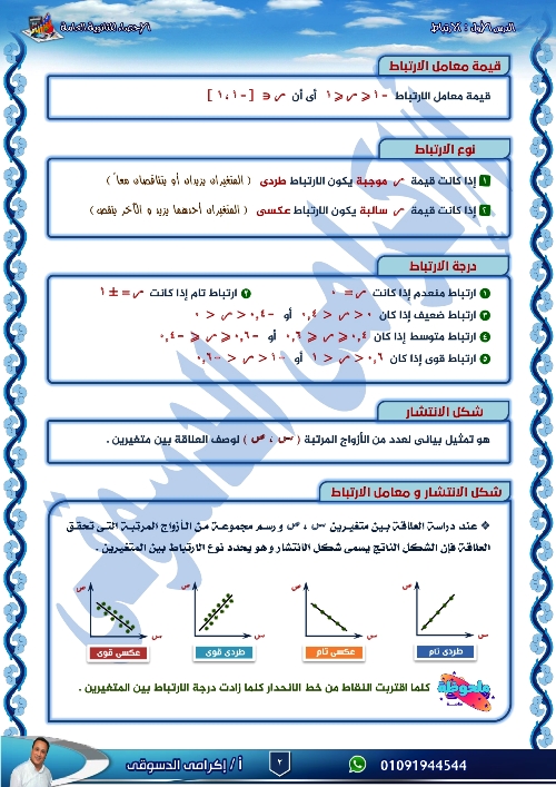 مدرس دوت كوم الدرس الأول فى مادة إحصاء للصف الثالث الثانوى أ / إكرامى الدسوقى