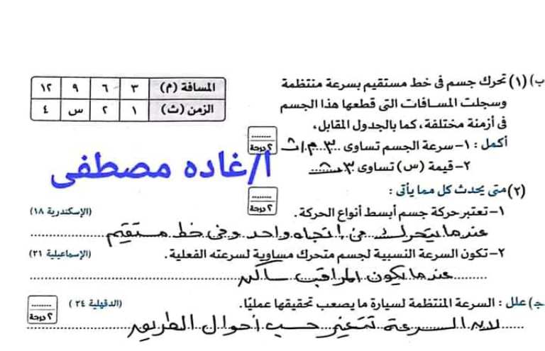 مدرس اول مذكره في العلوم الصف الثالث الاعدادي الترم الاول أ/ غاده مصطفي