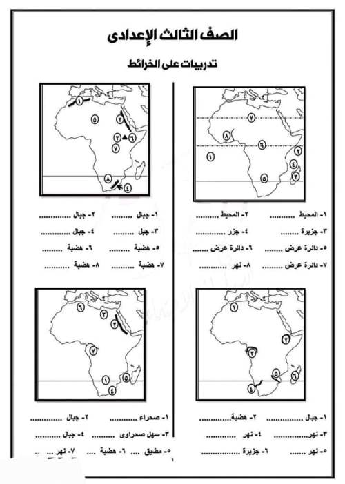 مدرس اون لاين دوت كوم درس التضاريس فى الدراسات الاجتماعية الصف الثالث الاعدادى الترم الاول  مدرس دوت كوم