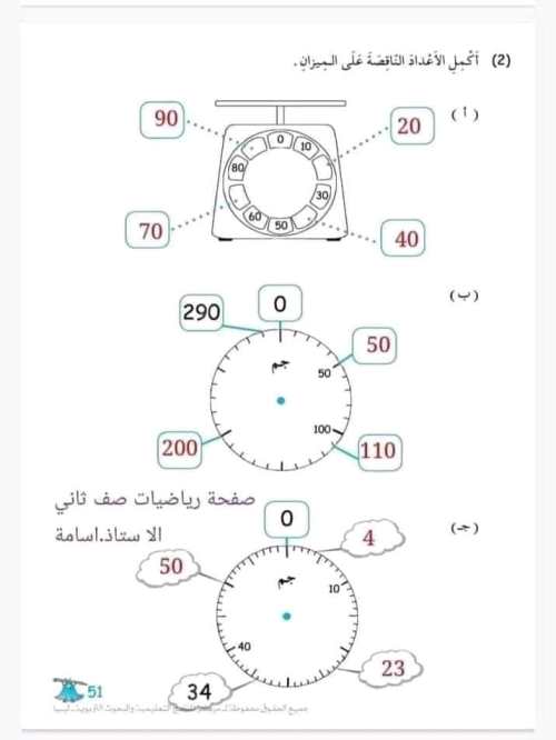 مذكرتى مذكره في الرياضيات الصف الثاني الابتدائي الترم الاول (الجزء الثالث)أ/ اسامه