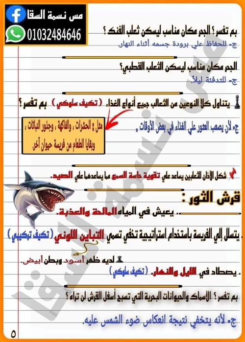 مدرس اول مذكره في العلوم الصف الرابع الابتدائي الترم الاول أ/ نسمه السقا