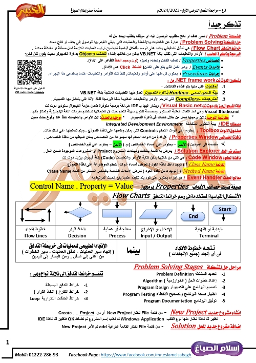 مدرس دوت كوم المراجعة الشاملة لمادة الحاسب الآلى للصف الثالث الاعدادي الفصل الدراسي الأول 