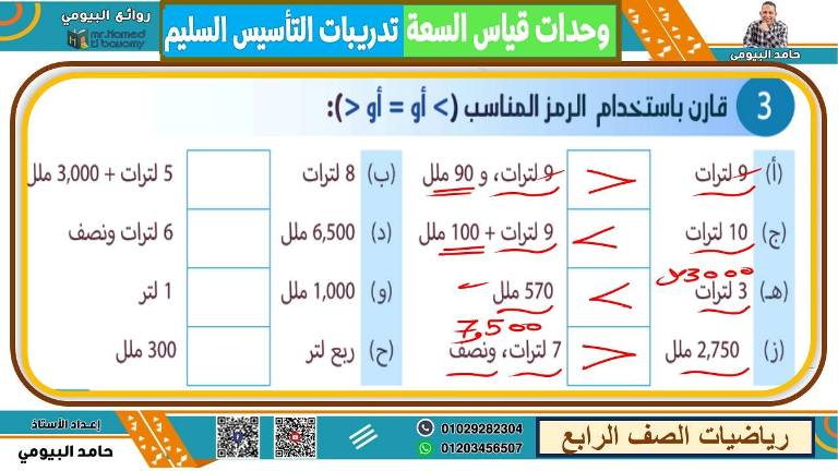 مدرس دوت كوم مذكره في الرياضيات الصف الرابع الابتدائي الترم الاول ( الجزء الثاني )