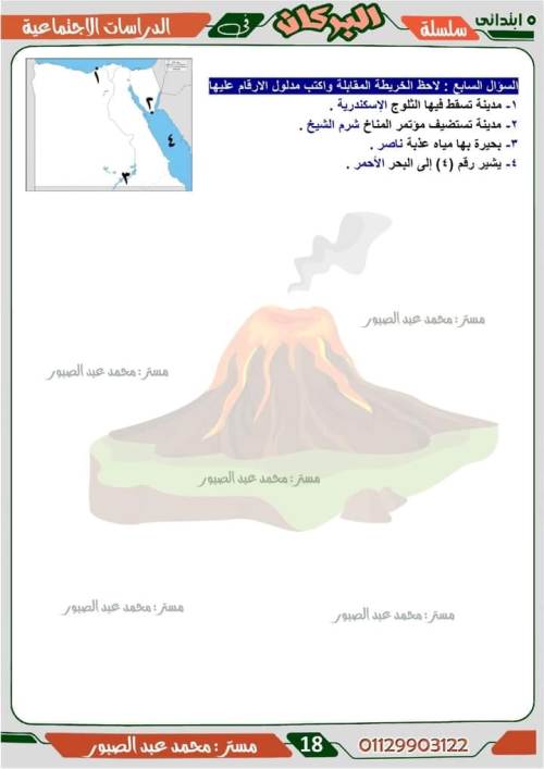 مدرس دوت كوم مراجعه في الدراسات اجتماعية الصف الخامس الابتدائي أ/ محمد عبد الصبور 