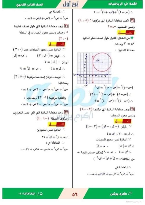 مدرس دوت كوم مذكره في الهندسة الفراغية الصف الثاني الثانوي ترم اول ( الجزء الثاني ) أ/ كرم يونس