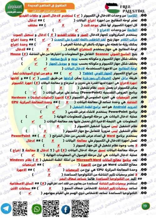 مدرس دوت كوم مراجعة في التكنولوجيا المعلومات الصف الرابع الابتدائي الترم الاول أ/ محمود القرشاوي 