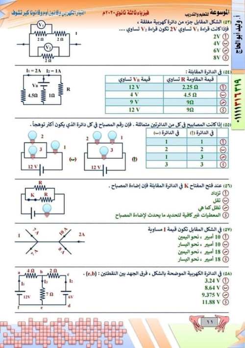 مدرس اول مراجعه في ماده الفيزياء الصف الثالث الثانوي  ( الجزء الاول )