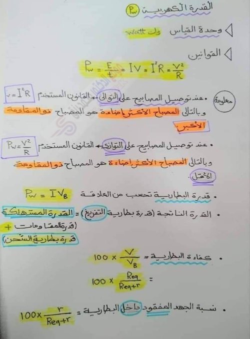 مدرس اول مراجعه في ماده الفيزياء الصف الثالث الثانوي  ( الجزءالثاني)