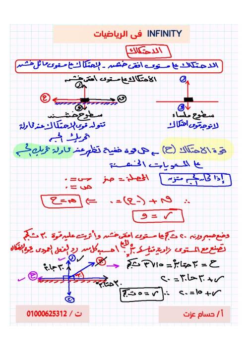 مدرس دوت كوم مذكره في الاستاتيكا للصف الثاني الثانوي الترم الاول ( الجزء الثاني )